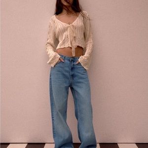 SOLD OUT!! ZARA NWT ‘TRF HIGH RISE WIDE LEG JEANS’ IN BLUE 12